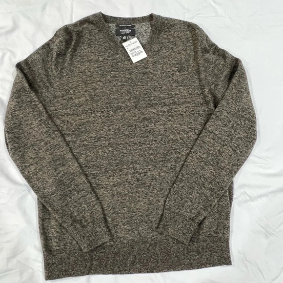 Nordstrom Men’s Cashmere Blend Sweater Green Forest Marled Color Size Medium BST - Picture 4 of 8